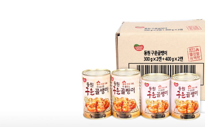 [동원] 구운골뱅이 4입기획(300g*2+400g*2)새콤 별미가 필요할때골뱅이무침 뚝딱 차려보세요