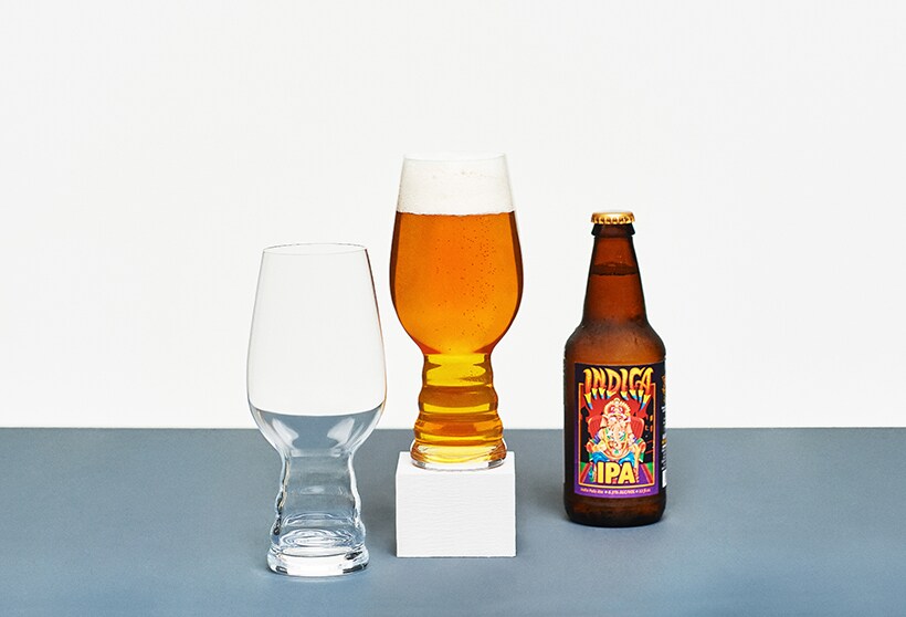 슈피겔라우의 IPA 잔과 인디카 IPA