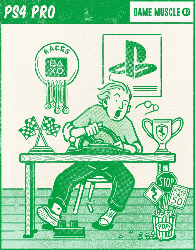 PS4를 하고있는 남자 일러스트