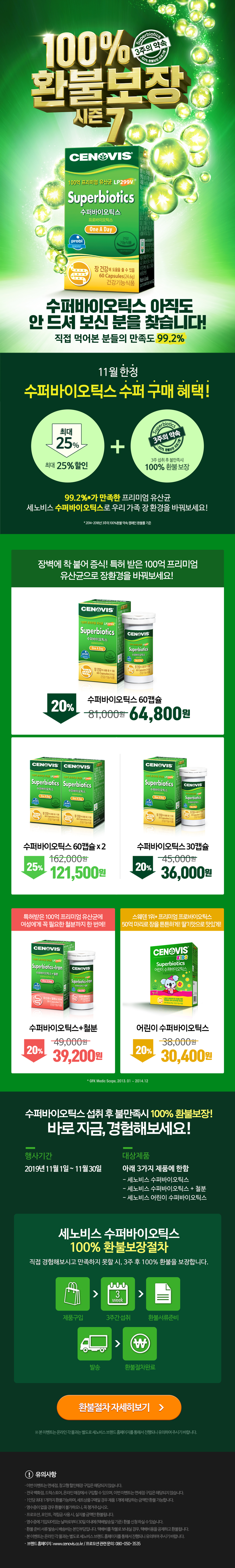 수퍼바이오틱스 환불 보장 캠페인