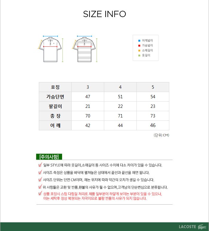 폴로 사이즈